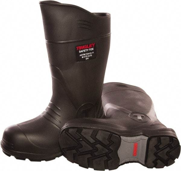 Tingley - Unisex Size 4 Medium Width Composite Knee Boot - Black, Polymer Upper, Polymer Outsole, 15" High, Pull-On - Americas Industrial Supply