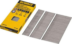 DeWALT - 18 Gauge 2" Long Brad Nails for Power Nailers - Steel, Bright Finish, Smooth Shank, Angled Stick Collation, Round Head, Chisel Point - Americas Industrial Supply