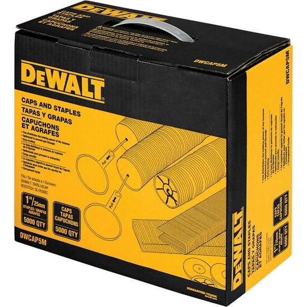 DeWALT - 1" Long x 0.05" Wide, 18 Gauge Crowned Construction Staple - Steel, Galvanized Finish - Americas Industrial Supply