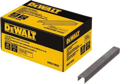 DeWALT - 3/8" Long x 0.0438" Wide, 19 Gauge Crowned Construction Staple - Steel, Galvanized Finish - Americas Industrial Supply