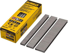 DeWALT - 1/2" Long x 0.05" Wide, 18 Gauge Crowned Construction Staple - Steel, Galvanized Finish, Chisel Point - Americas Industrial Supply