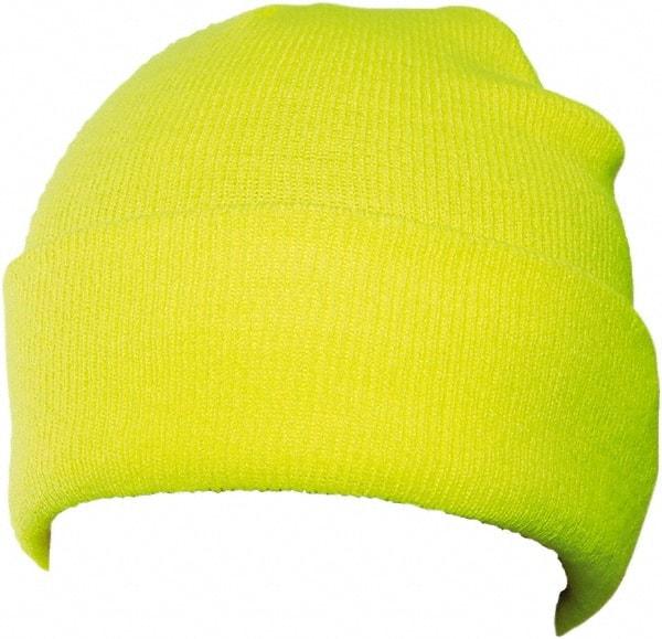 Tingley - Size Universal, High Visibility Slip-On Knit Hat - Green & Yellow Solid Pattern, Polyester - Americas Industrial Supply