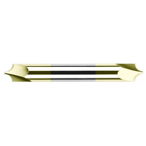 Corner Rounding End Mills - 0.3750″ (3/8″) Radius × 0.2500″ (1/4″) Pilot Diameter Carbide Corner Rounding End Mill DE, 2 Flutes, TiN Coated - Exact Industrial Supply