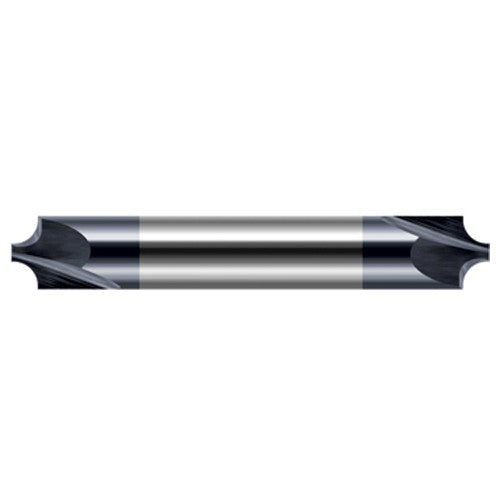 Corner Rounding End Mills - 0.3750″ (3/8″) Radius × 0.2500″ (1/4″) Pilot Diameter Carbide Corner Rounding End Mill DE, 2 Flutes, AlTiN Coated - Exact Industrial Supply