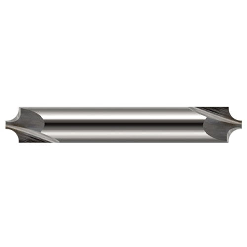 Corner Rounding End Mills - 0.0310″ (1/32″) Radius × 0.0460″ Pilot Diameter Carbide 5° Flare Corner Rounding End Mill DE, 2 Flutes
