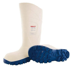 Tingley - Unisex Size 11 Medium Width Steel Knee Boot - White, Blue, Polyurethane Upper, Polyurethane Outsole, 15" High, Pull-On - Americas Industrial Supply