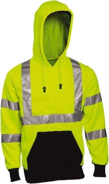 Tingley - Size XL, Lime, High Visibility, Long Sleeve SweatPocket, - 50 to 52" Chest, 1 Pocket, Polyester - Americas Industrial Supply