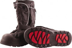 Tingley - Men's 2XL Cold Resistant Overboots - 20" High, Plain Toe, Cleated Sole, Rubber Upper, Black, 100% Liquid Proof, Reflective & 6\x94 Roll-A-Way Gaiter - Americas Industrial Supply