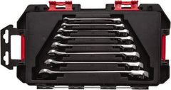 Blackhawk by Proto - 7 Piece, 1/4" to 11/16", Reversible Ratcheting Combination Wrench Set - Inch Measurement Standard, Chrome Finish, Comes in Case - Americas Industrial Supply