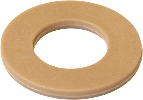 Made in USA - 1" Screw, Grade PEEK 450 GL30 Plastic High-Temperature Flat Washer - 1.062" ID x 2-1/2" OD, 0.13" Thick, Plain Finish - Americas Industrial Supply