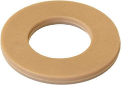 Made in USA - 1" Screw, Grade PEEK 450 GL30 Plastic High-Temperature Flat Washer - 1.062" ID x 2-1/2" OD, 0.13" Thick, Plain Finish - Americas Industrial Supply
