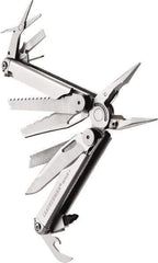 Leatherman - 1 Piece, Multi-Tool Set with 18 Functions - Silver, 6" OAL, 4" Closed Length - Americas Industrial Supply