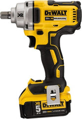 DeWALT - 1/2" Drive 20 Volt Mid-Handle Cordless Impact Wrench & Ratchet - Americas Industrial Supply