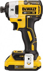 DeWALT - 20 Volt, 1/4" Drive, 152 Ft/Lb Torque, Cordless Impact Driver - Mid-Handle, 2800 RPM, 1 Lithium-Ion Battery Included - Americas Industrial Supply