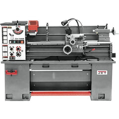 Jet - 14" Swing, 36-7/8" Between Centers, 230 Volt, Single Phase Bench Lathe - 2 hp, 70 to 1,900 RPM Spindle Speed, 2" Spindle Bore Diam, 76-13/32" OAL x 29-29/32" OAH x 59-13/16" Overall Depth - Americas Industrial Supply