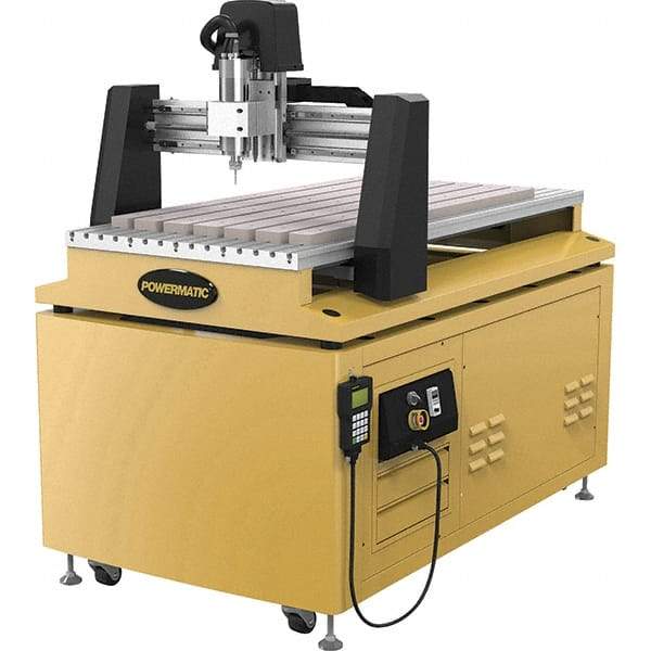 Powermatic - Single Phase, 24,000 RPM, 230 Volt, CNC Mill Drill Machine - 39-11/64" Long x 28-25/64" Wide Table - Americas Industrial Supply