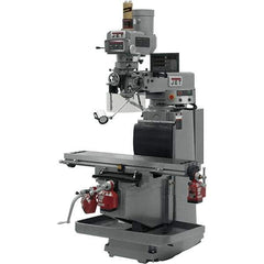 Jet - 54" Table Width x 12" Table Length, Electronic Variable Speed Control, 3 Phase Knee Milling Machine - R8 Spindle Taper, 5 hp - Americas Industrial Supply