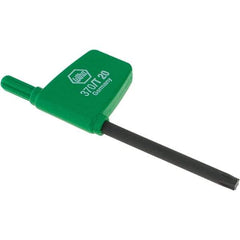 Wiha - T20 Torx Key - Flag-Style, 45mm Length Under Head, 3.1" OAL - Americas Industrial Supply