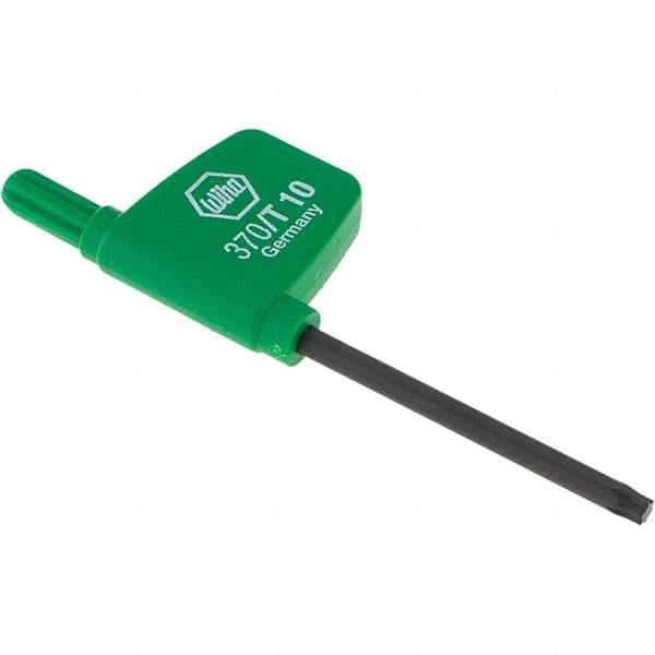 Wiha - T10 Torx Key - Flag-Style, 40mm Length Under Head, 2.9" OAL - Americas Industrial Supply