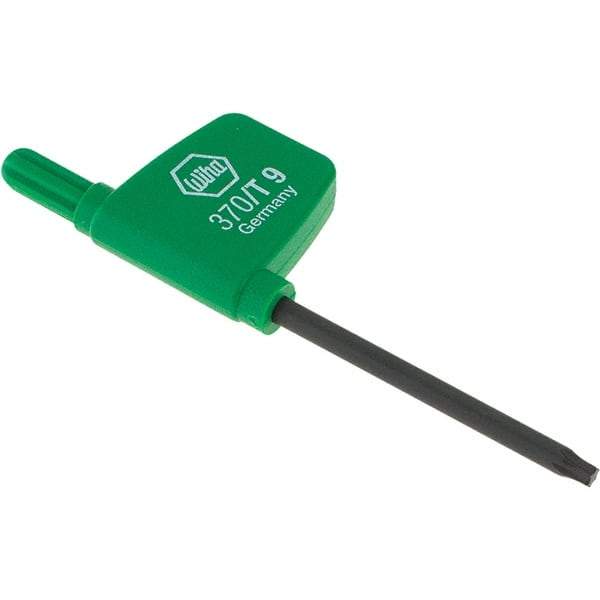 Wiha - T9 Torx Key - Flag-Style, 40mm Length Under Head, 2.9" OAL - Americas Industrial Supply