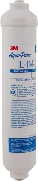 3M Aqua-Pure - 2-1/8" OD, 5µ, Polypropylene Inline Cartridge Filter - 10-5/16" Long, Reduces Sediments, Tastes, Odors & Chlorine - Americas Industrial Supply