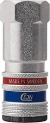 CEJN - 1/4 Female NPT ARO Pneumatic Hose Safety Coupler - Steel/Brass, 1/4" Body Diam - Americas Industrial Supply