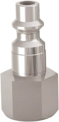 CEJN - 1/4 Female NPT Industrial Pneumatic Hose Connector - Stainless Steel, 1/4" Body Diam - Americas Industrial Supply