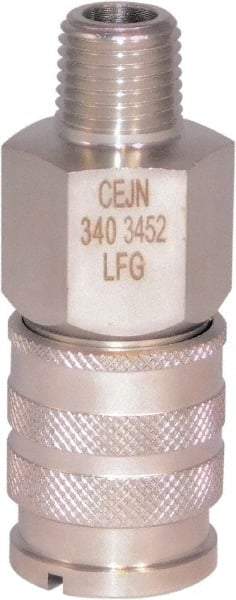 CEJN - 1/4 Male NPT Industrial Pneumatic Hose Coupler - Stainless Steel, 1/4" Body Diam - Americas Industrial Supply