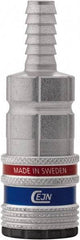 CEJN - Hose Barb ARO Pneumatic Hose Safety Coupler - Steel Zinc Plated, 1/4" Body Diam, 3/8" Hose ID - Americas Industrial Supply