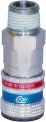 CEJN - 1/4 Male NPT ARO Pneumatic Hose Safety Coupler - Steel/Brass, 1/4" Body Diam - Americas Industrial Supply