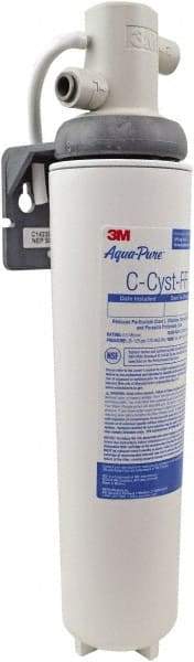 3M Aqua-Pure - 3-3/16" OD, 15-5/32" Cartridge Length, 0.5 Micron Rating Cartridge Filter Assembly - 3/8" Pipe Size, Reduces Particulate, Chlorine Odor, Parasitic Protozoan Cysts & Sediment - Americas Industrial Supply