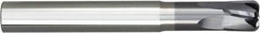 Niagara Cutter - 4mm, 4 Flute, Single End, Solid Carbide, 2mm Corner Radius End Mill - 75mm OAL, 10° Helix, Right Hand Flute, 2mm LOC, Right Hand Cut, 2" Extended Reach - Americas Industrial Supply