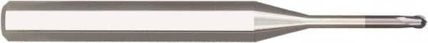 Niagara Cutter - 10mm Diam, 10mm LOC, 2 Flute Solid Carbide Ball End Mill - AlTiN Finish, Single End, 125mm OAL, 12mm Shank Diam, Spiral Flute - Americas Industrial Supply