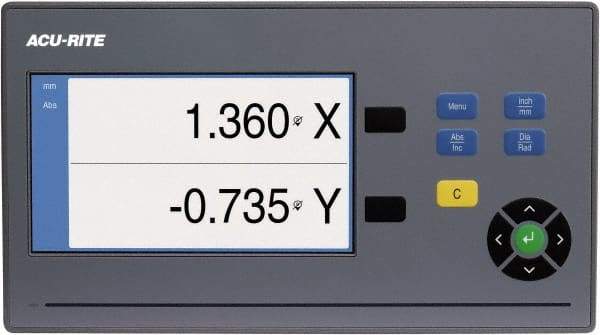 Acu-Rite - 2 Axis, 36" X-Axis Travel, 16" Y-Axis Travel, Milling DRO System - 5µm Resolution, 5µm Accuracy, LCD Color Display - Americas Industrial Supply