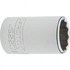 Proto - 3/8" Drive, Intermediate Hand Socket - 12 Points, 1-25/32" OAL, Steel, Full Polish Finish - Americas Industrial Supply