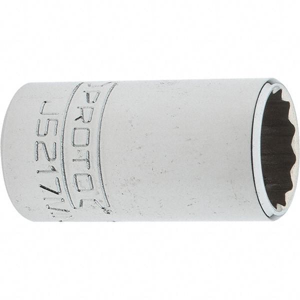 Proto - 3/8" Drive, Intermediate Hand Socket - 12 Points, 1-25/32" OAL, Steel, Full Polish Finish - Americas Industrial Supply