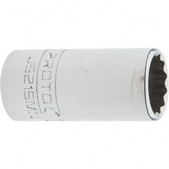 Proto - 3/8" Drive, Intermediate Hand Socket - 12 Points, 1-25/32" OAL, Steel, Full Polish Finish - Americas Industrial Supply