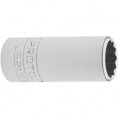 Proto - 3/8" Drive, Intermediate Hand Socket - 12 Points, 1-25/32" OAL, Steel, Full Polish Finish - Americas Industrial Supply