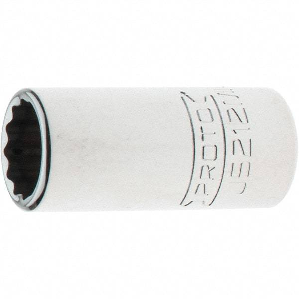 Proto - 3/8" Drive, Intermediate Hand Socket - 12 Points, 1-33/64" OAL, Steel, Full Polish Finish - Americas Industrial Supply