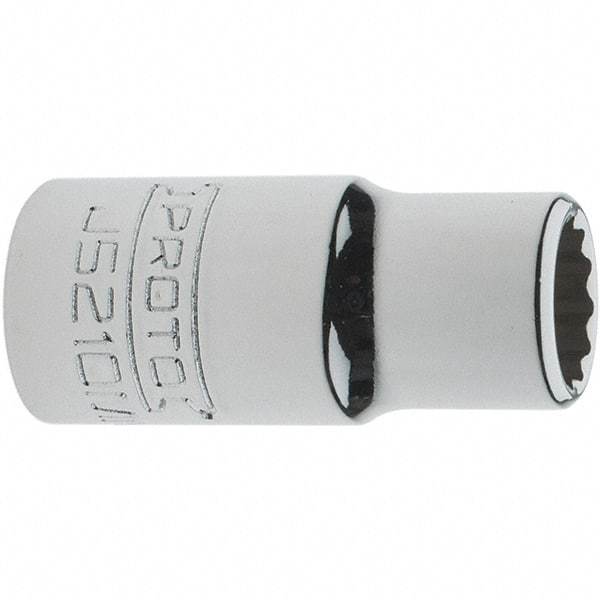 Proto - 3/8" Drive, Intermediate Hand Socket - 12 Points, 1-33/64" OAL, Steel, Full Polish Finish - Americas Industrial Supply