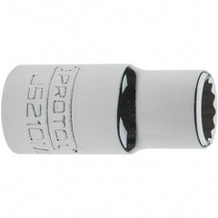 Proto - 3/8" Drive, Intermediate Hand Socket - 12 Points, 1-33/64" OAL, Steel, Full Polish Finish - Americas Industrial Supply