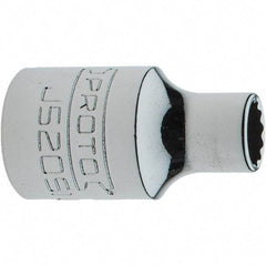 Proto - 9/32", 3/8" Drive, Intermediate Hand Socket - 12 Points, 1-15/64" OAL, Steel, Full Polish Finish - Americas Industrial Supply