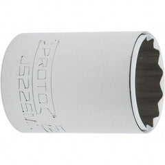 Proto - 3/8" Drive, Intermediate Hand Socket - 12 Points, 1-25/32" OAL, Steel, Full Polish Finish - Americas Industrial Supply