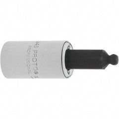 Proto - 1/4" Drive, 9/64" Hex Bit Socket - 1-1/2" OAL, 1.047" Bit Length, Ball End - Americas Industrial Supply