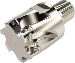 Seco - 1-1/2" Cut Diam, 66.33mm OAL, Indexable Square Shoulder Helical End Mill - XO.. 10T3 Inserts, M20 Modular Connection, 90° Lead Angle, Series Turbo - Americas Industrial Supply
