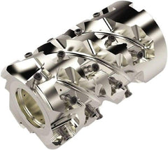 Seco - 28 Inserts, 2-1/2" Cut Diam, 1" Arbor Diam, 3.18" Max Depth of Cut, Indexable Square-Shoulder Face Mill - 90° Lead Angle, 163mm High, LOEX12.. Insert Compatibility, Through Coolant, Series Square T4-12 - Americas Industrial Supply