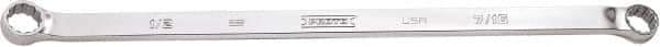 Proto - 7/16" x 1/2" 12 Point Box Wrench - Double End, 21/32" Head Diam x 23/64" Head Thickness, 10-45/64" OAL, Steel, Polished Finish, 15° Offset - Americas Industrial Supply