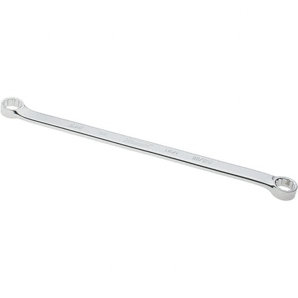 Proto - 11/16" x 3/4" 12 Point Box Wrench - Double End, 1" Head Diam x 1/2" Head Thickness, 14-11/32" OAL, Steel, Polished Finish, 15° Offset - Americas Industrial Supply