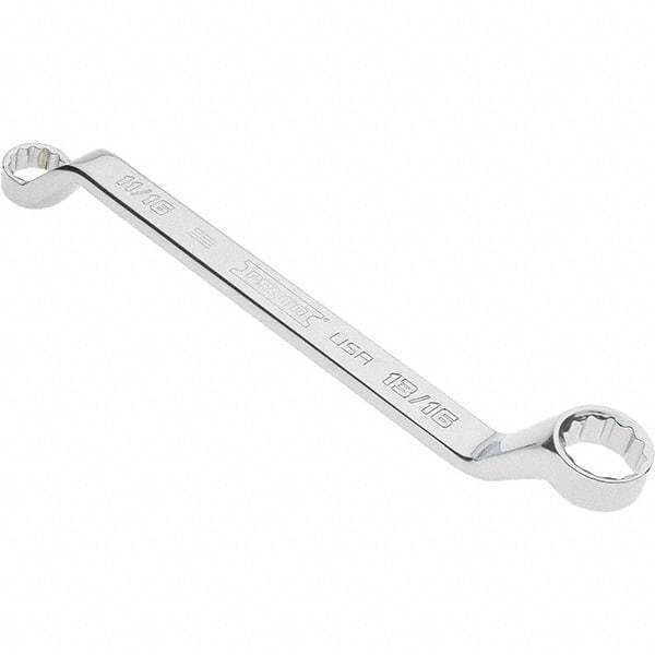Proto - 11/16" x 3/4" 12 Point Box Wrench - Double End, 1" Head Diam x 1-5/32" Head Thickness, 10-51/64" OAL, Steel, Polished Finish, 15° Offset - Americas Industrial Supply