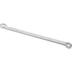 Proto - 7/8" x 1" 12 Point Spline Box Wrench - Double End, 1-17/64" Head Diam x 1-29/64" Head Thickness, 17-3/32" OAL, Steel, Polished Finish, 15° Offset - Americas Industrial Supply
